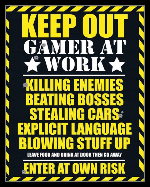 Keep Out - Gamer at Work Framed Mini Poster (40 x 50cm)