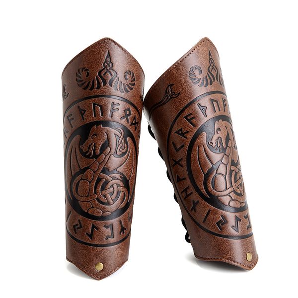 European Viking Embossed Wristband-Medieval Renaissance Cosplay Props