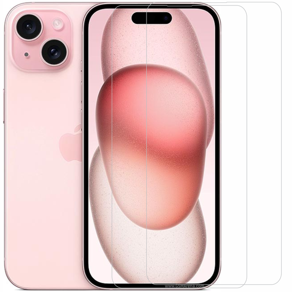 Tempered Glass Screen Protector Pack of 2 for iPhone 15