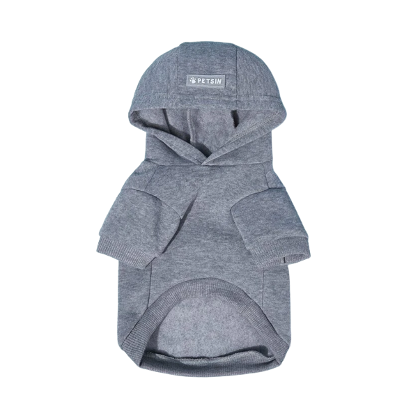 Comfortable Pet Hoodie for Small Cats and Dogs - Grey