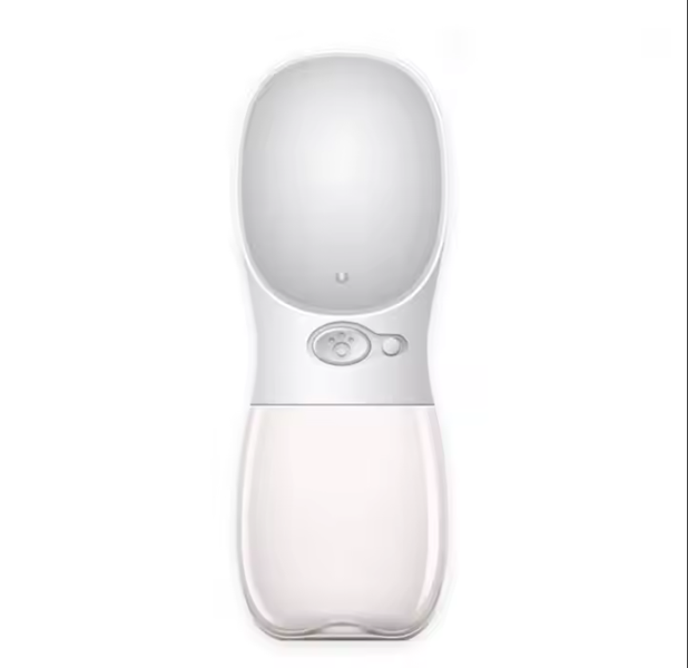 White Portable Dog Water Bottle -BPA-Free, No-Spill Pet Hydration On the Go