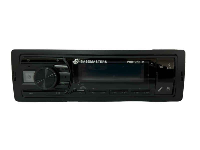 Bassmasters PROTUNE-11 Single Din Media Player Bluetooth/USB/AUX