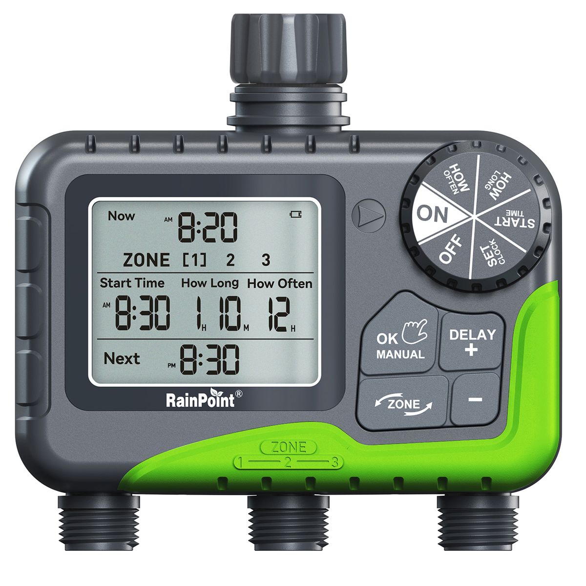 RainPoint Wireless Digital 3-Zone Irrigation Timer