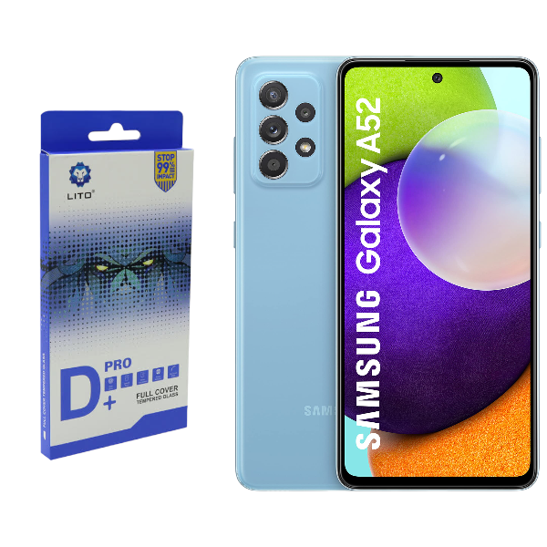 LITO D+ Full Coverage Tempered Glass Screen Protector For Samsung A52