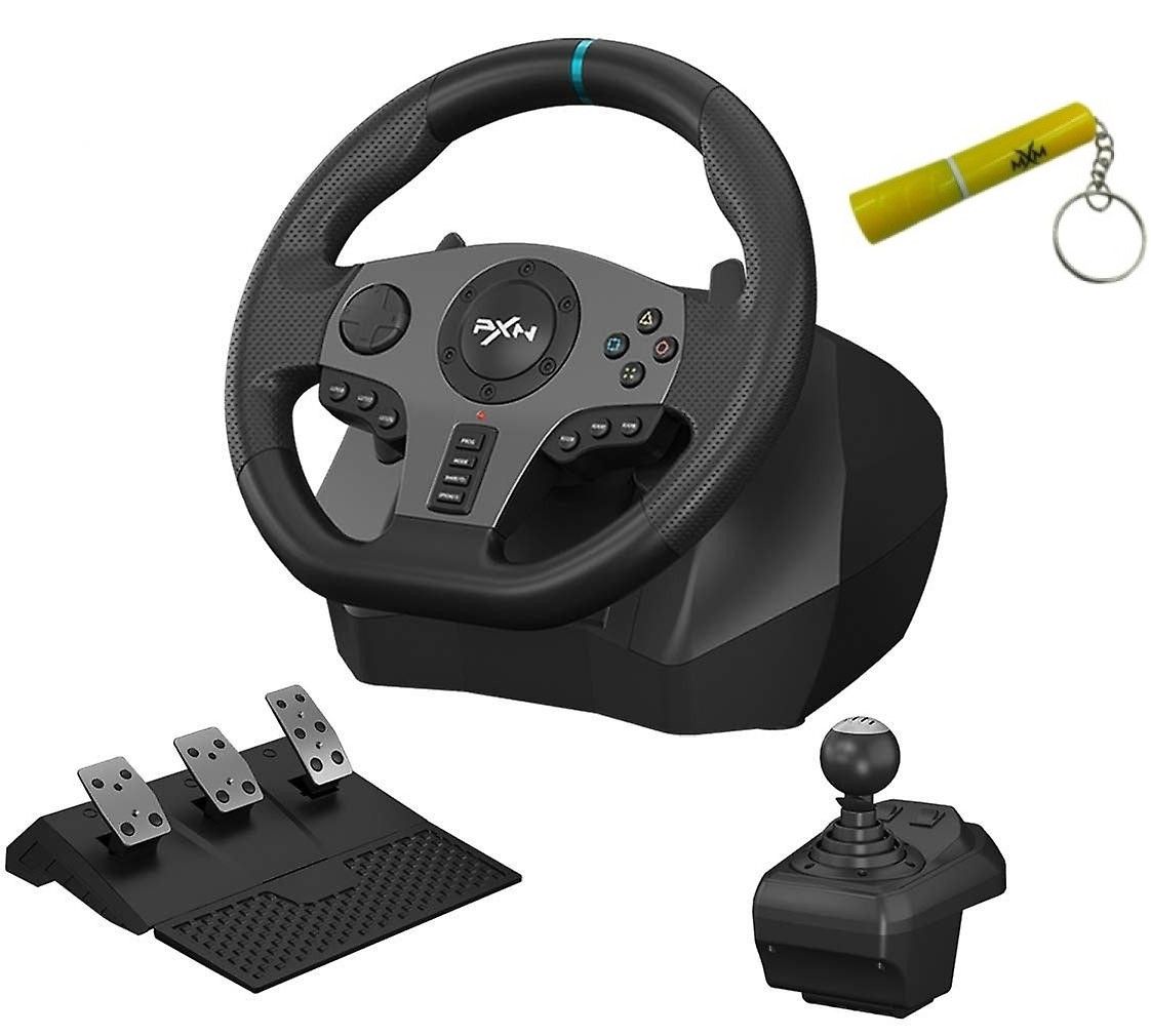 PXN Steering Wheel Racing Gaming 3 Piece Console With MXM Keyring - V9 ...