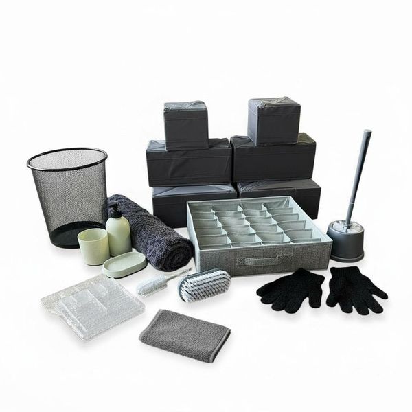 20-Piece Home Storage Organiser Bathroom &amp; Student Residence Essentials