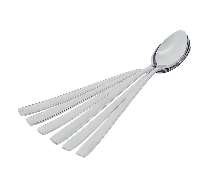 Elegant 6 Pieces Soda Spoon/ Long Tea Spoons 17.5cm Long - Square Handle