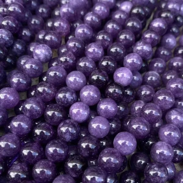 8mm Amethyst Gemstone Round Loose Beads for Jewelry Making DIY, about 46Pcs