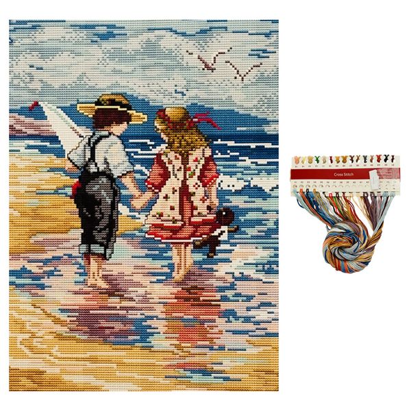 Cross Stitch Hand in Hand 14CT Embroidery Sewing DIY Craft Kit