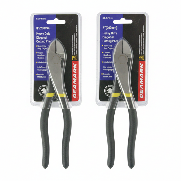 Deamark Diagonal Cutting Pliers 200mm - Precision Heavy Duty Tool - 2 Pack