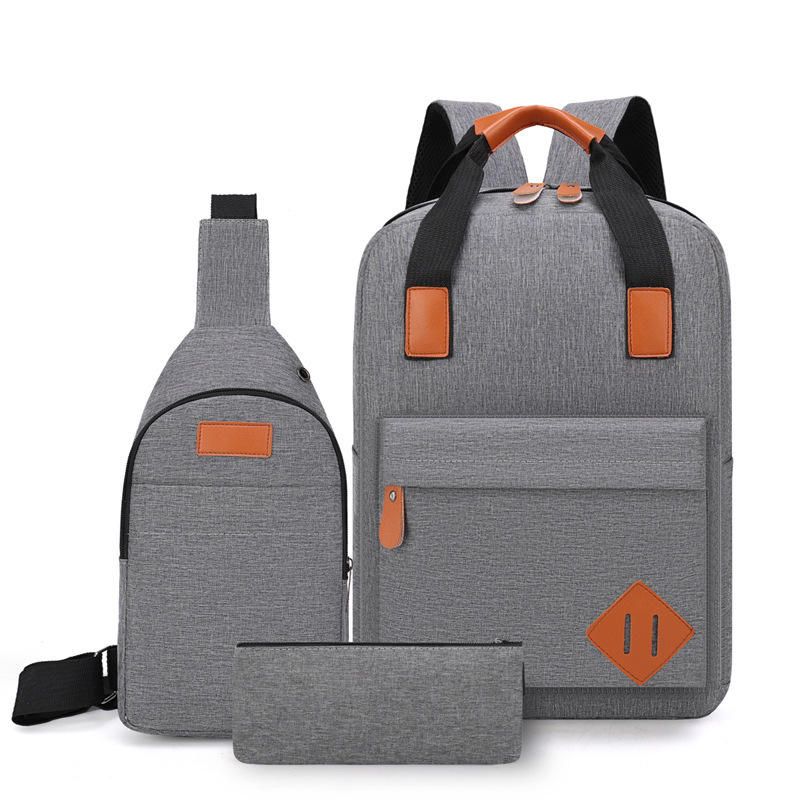 Handbag Crossbody Bag Laptop Backpack With External USB Port - Set of 3