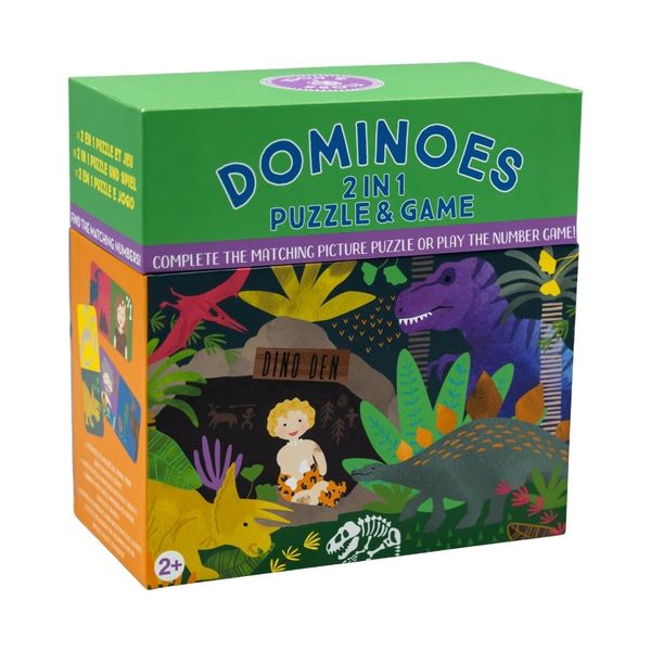Floss &amp; Rock Dominos Game Numbers and Puzzle Dino