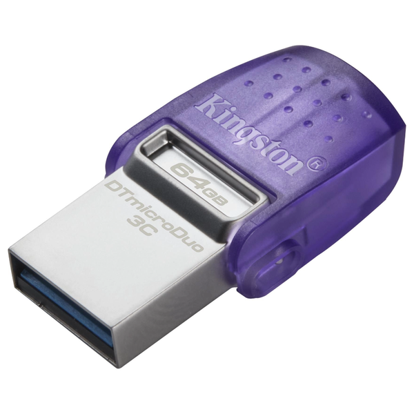 Kingston USB Flash Drive - DataTraveler MicroDuo USBA USBC 64GB Flash Drive