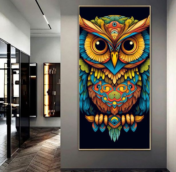Canvas Wall Art - Owl Mandala - 0818