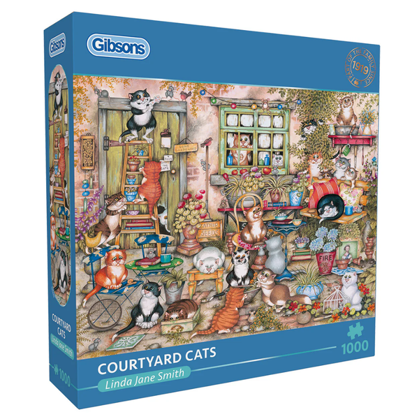 Gibsons - Courtyard Cats - 1000 Piece Jigsaw Puzzle