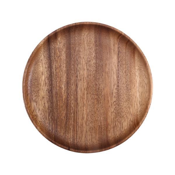 Round Solid Wood Board Whole Acacia Wood Wooden Saucer Tea Plate