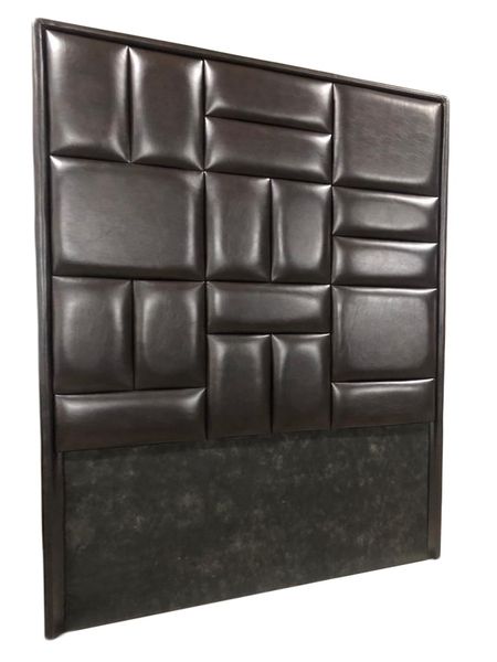 Modern Black Leather Headboard Super King Size