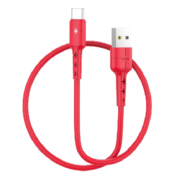 Hoco USB to Type-C Charging Cable - Red