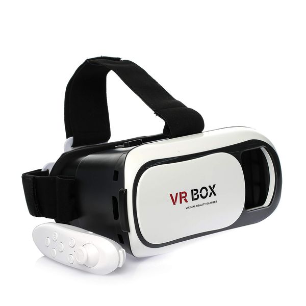 VR Box Virtual Reality Glasses Headset With Bluetooth Remote (Two Pairs)