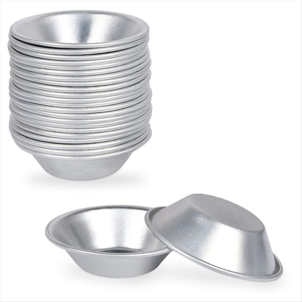 Egg Tart Mold Cup Base, Round Resuable Nonstick