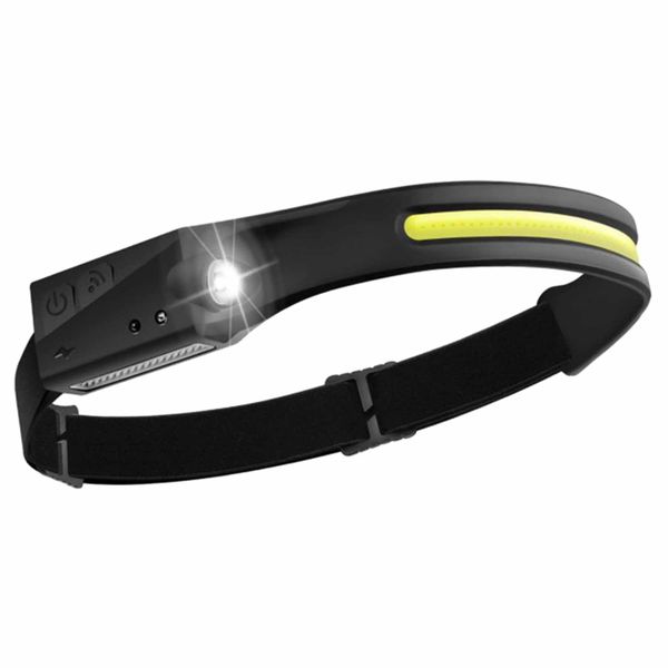 USB Rechargeable Portable Adjustable Motion Sensor Head Lamp