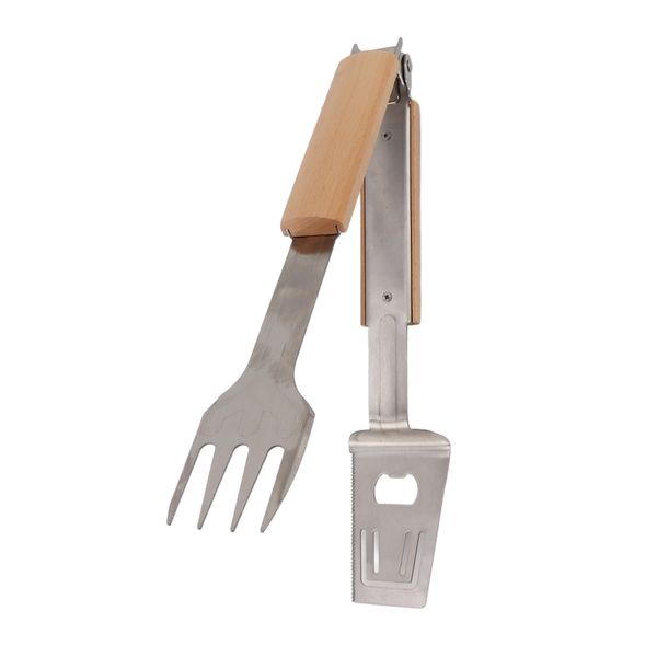 Stainless Steel Grill Tongs - Long Handle for Camping