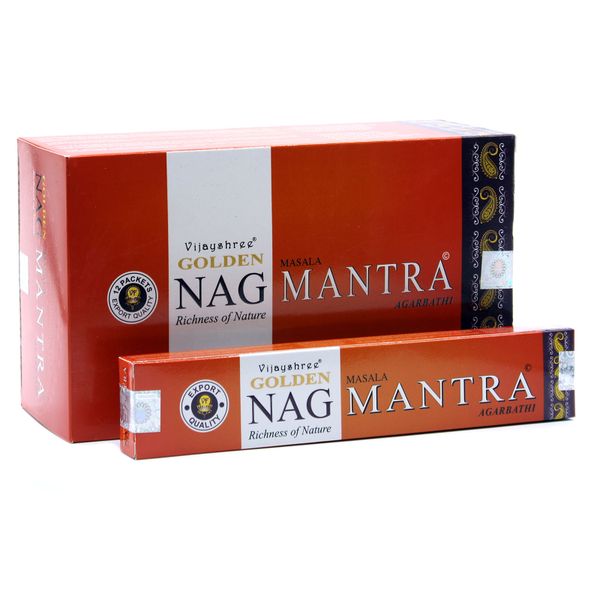 Golden Nag Incense Sticks - 12 Pack - Mantra