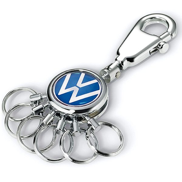 Troika Keyring with Carabiner and 6 Rings Volkswagen VW Logo PATENT