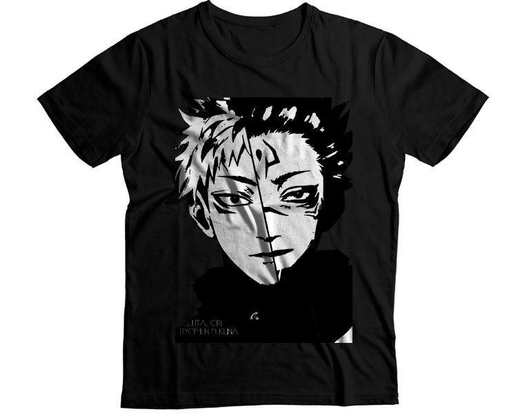 Sukuna Ryoumen Black White T-Shirt