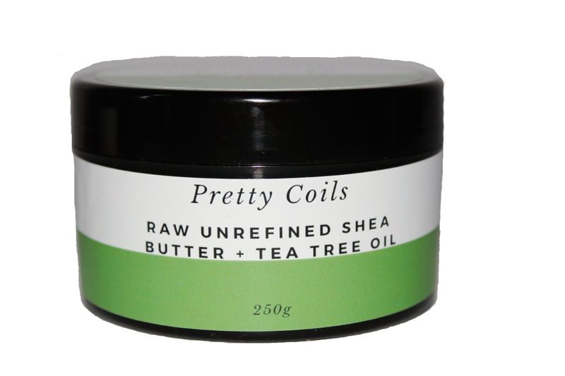 Pretty Coils Shea Butter with Tea Tree Oil and Black Jamaican Castor Oil