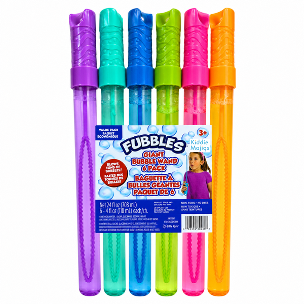 6 Pack Giant Bubble Wand- Kids Party Pack Toys for Boys &amp; Girls
