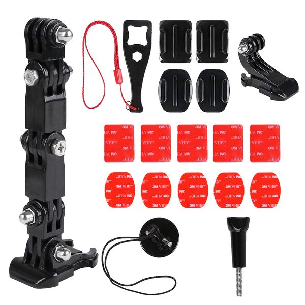 19 in 1 Action Camera Stand Motorcycle Helmet Chin Mount Stand for Gopro