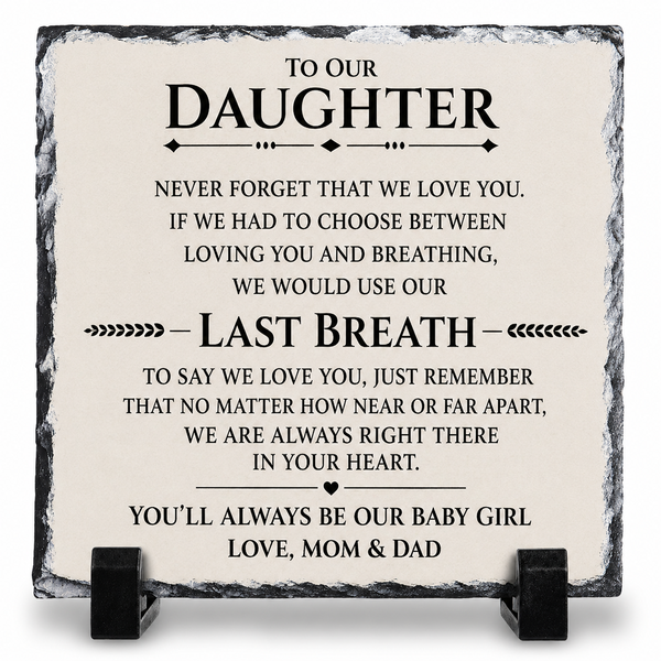 Daughter Love Keepsake Slate - Emotional Gift From Parents
