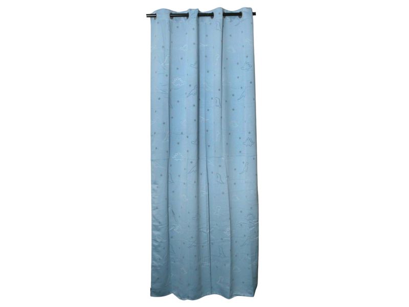 Atmosphera Kids Eyelet Glow in the Dark Blue Blackout Bedroom Curtain