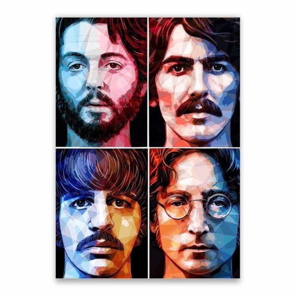 The Beatles Members Pop Art Poster - A1