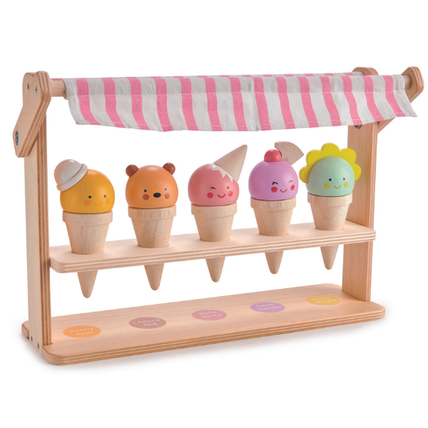 Tender Leaf Wooden Scoops And Smiles Ice-Cream Shop