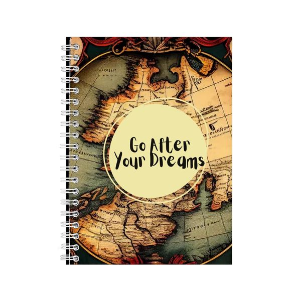 Dreams A5 Notebook Spiral and Lined with Travel Graphic Notepad Present 103