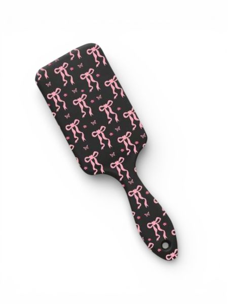Adorable Bow &amp; Heart Pattern Cushion Paddle Hair Brush