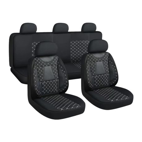 9-piece Car Seat Cover Set Universal 5-seat Seat Cushion Cotton