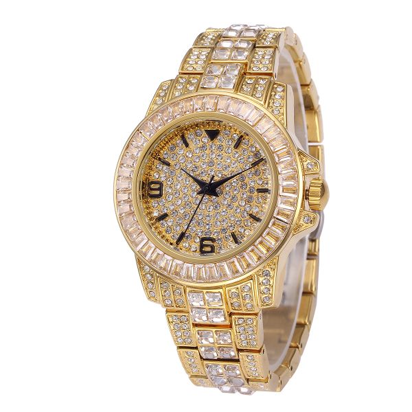 ZELTRYN Stainless Steel Waterproof Full Diamond Quartz Watch