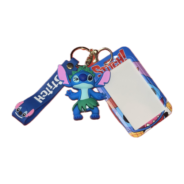 Cute Stitch Keychain / Keyring &amp; Detachable Card Holder