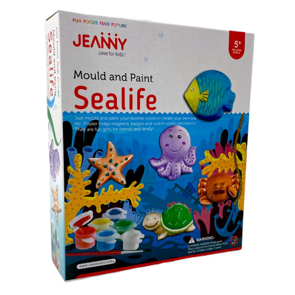 Mould &amp; Paint Art &amp; Craft Set For Kids Sealife Jeanny