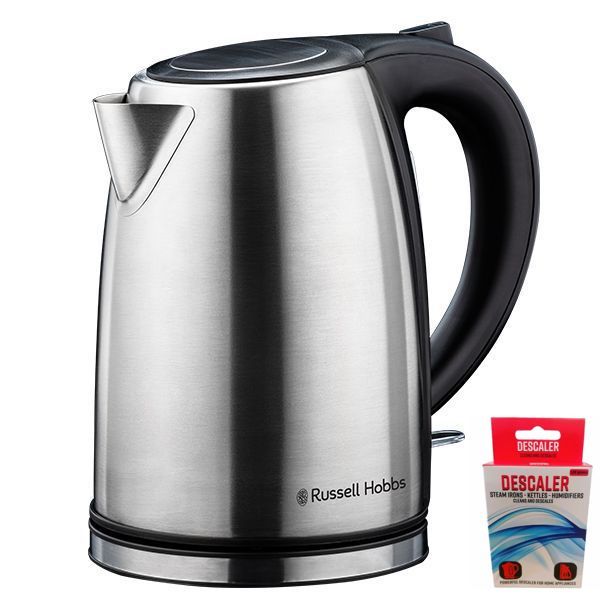 Russell Hobbs 2400W 1.7L Stainless Steel Kettle and Home Hub Descaler
