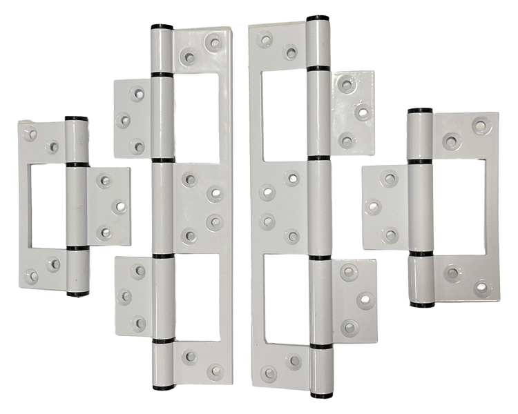 2 Double White Hinge Flush 204 &amp; 2 Single White Hinge Flush 104 Combo