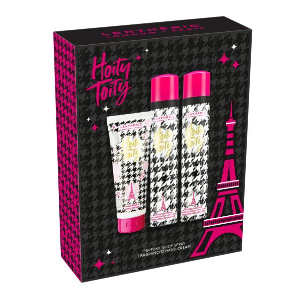 Lentheric Hoity Toity 2 x Perfume Body Spray 90ml &amp; Hand Cream 75ml