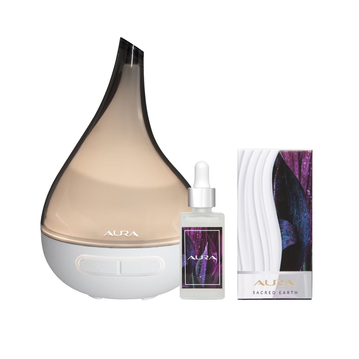 Aura Tranquility Electric diffuser 200ml & Sacred Earth Fragrance oil