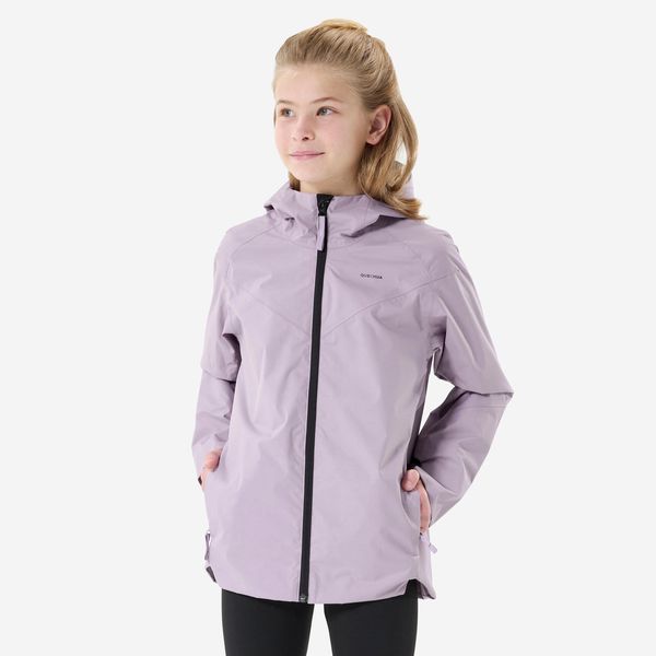 Quechua Girls Waterproof Hiking Jacket - Mh500 - Purple