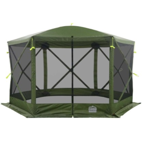 Camp Master Hex Pop-Up Gazebo - Green Fabric Outdoor Shelter