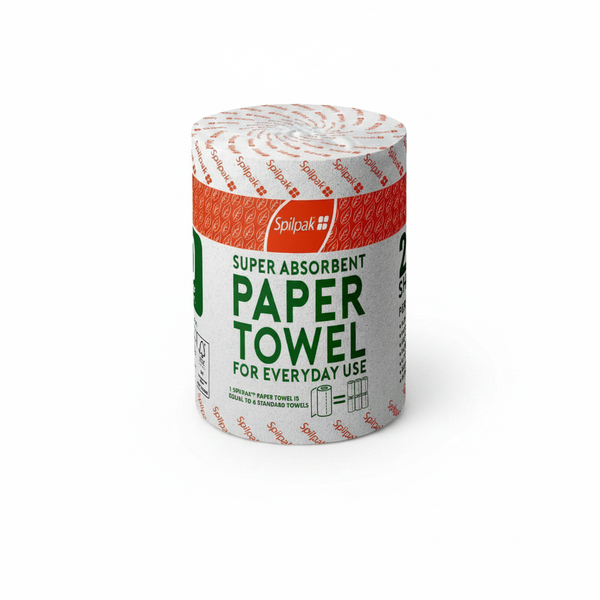 Spilpak 2-Ply Paper Towels, 70m Roll for Effective Cleaning
