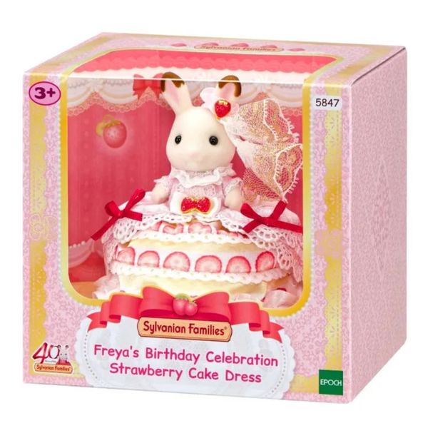 Sylvanian Families Freya's Birthday Strawberry Cake Dress